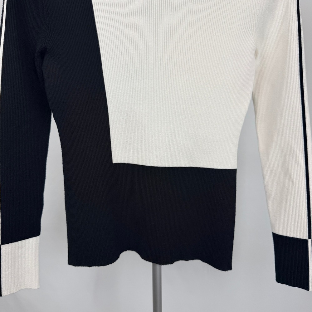 WHBM Rib Knit Colorblock Sweater Medium - Picture 5 of 12